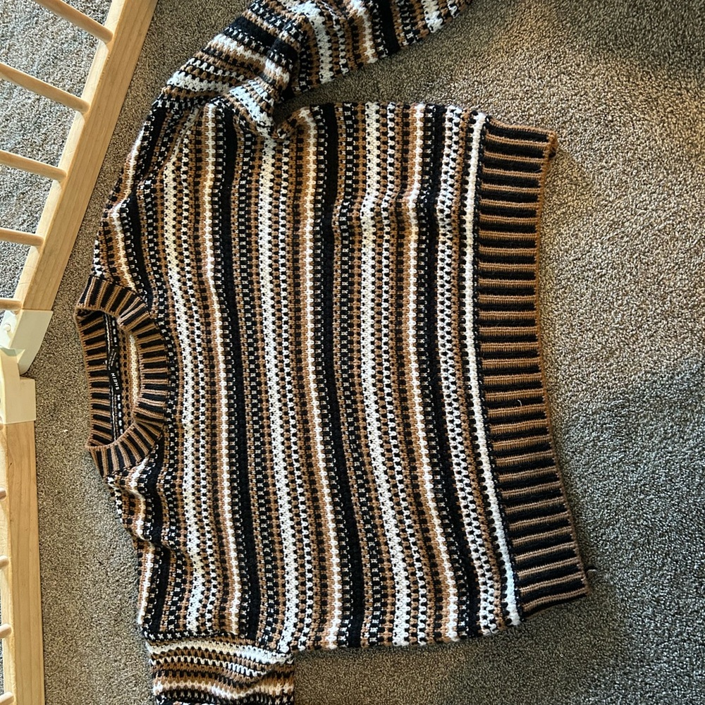 Striped Brown and Black womens Sweater